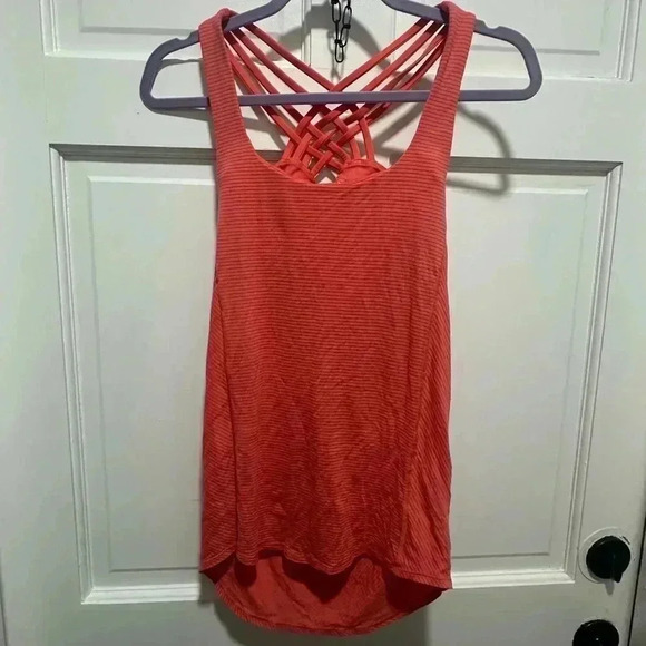 Lululemon Wild Tank Top Atomic Red / Atomic Flower Parfait Pink Size 4 - Picture 2 of 4